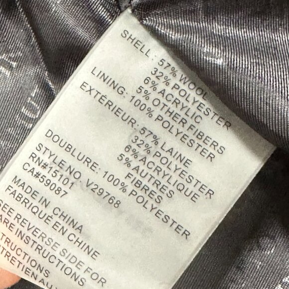 NWT - Vince Camuto Wing-Collar Double-Breasted‎ Coat Black Size M Women's NEW - Picture 7 of 12